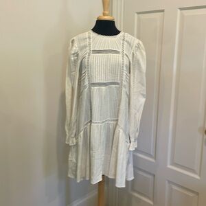 Mango long sleeve short cotton dress